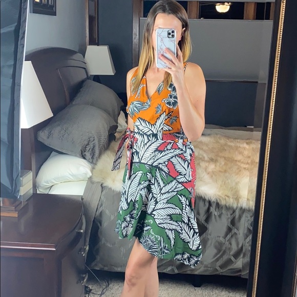 Aqua de Coco Printed Knee-Length Dress, Small - Picture 3 of 8